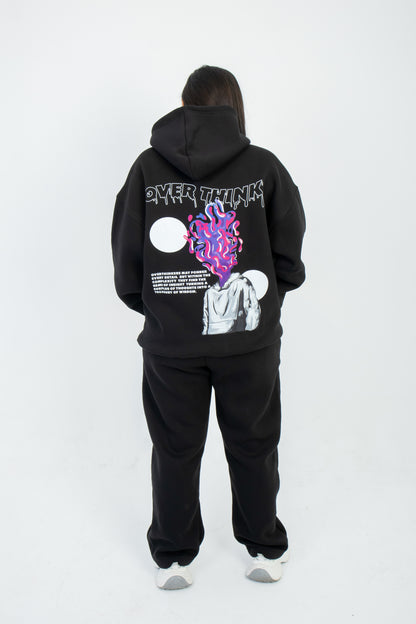 Set overthink black hoodie+sweatpants