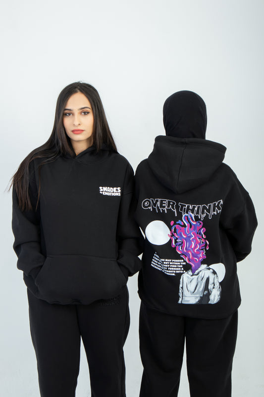 Set overthink black hoodie+sweatpants